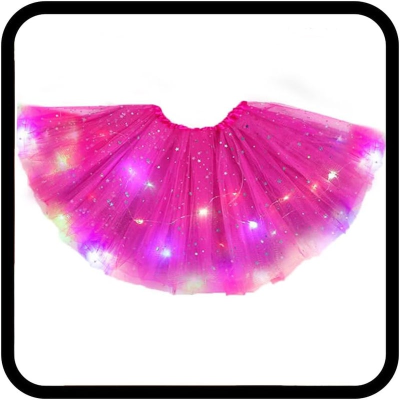TWINKLEDE Light Up Tutu Skirt Led Tulle Tutus Glow Running Dance Costume Skirts for Women - Image 1